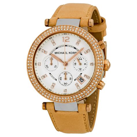 ladies michael kors parker chronograph watch